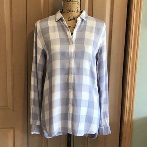 Nordstrom Lilac Plaid Button Up Shirt - image 1